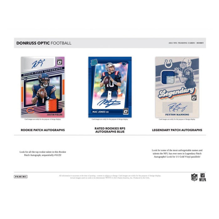 2021 Panini Donruss Optic Football Hobby 12 Box Case