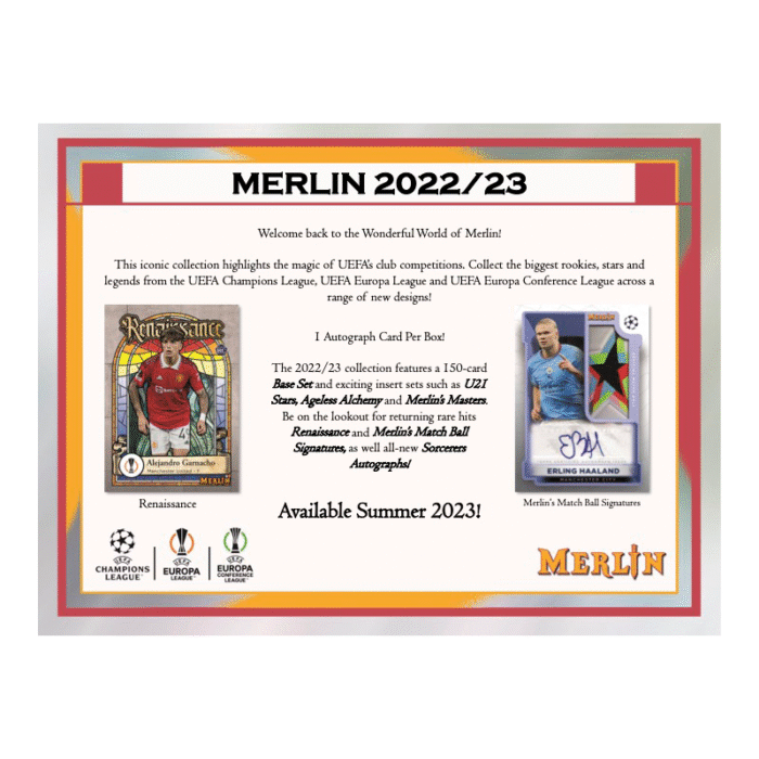 2022/23 Topps UEFA Club Competitions Merlin Chrome Soccer Hobby 12 Box Case