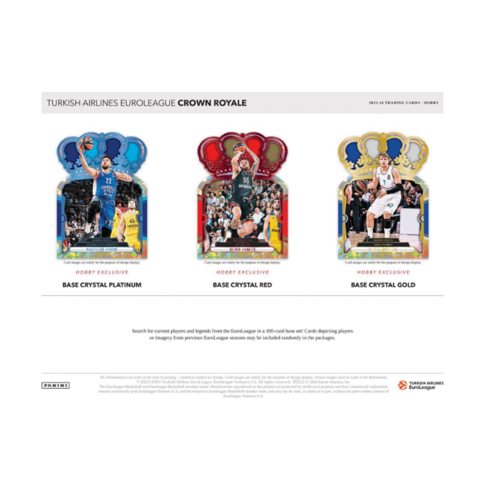 2023/24 Panini Crown Royale Euroleague Basketball Hobby Box