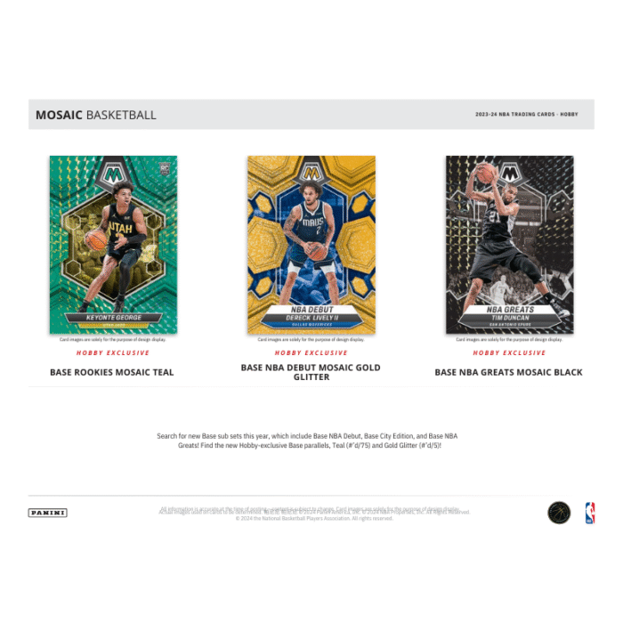 2023/24 Panini Mosaic Basketball Hobby 12 Box Case