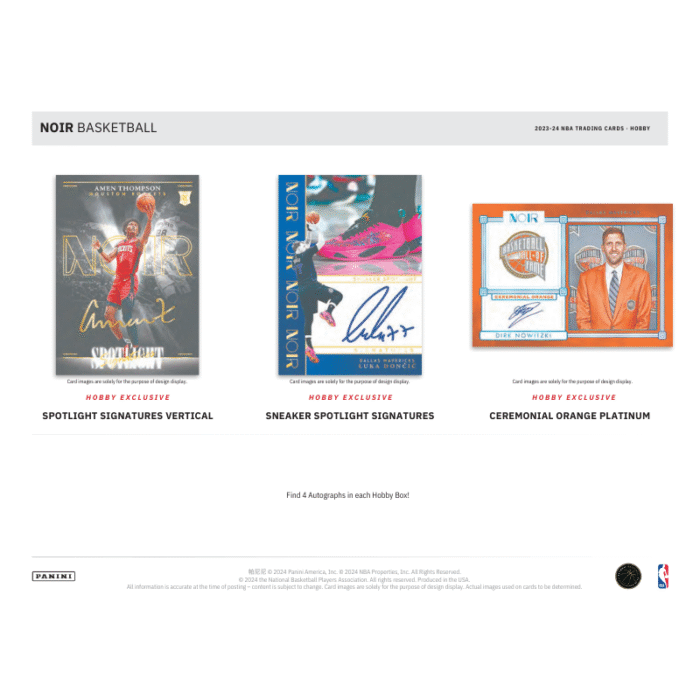 2023/24 Panini Noir Basketball Hobby Box