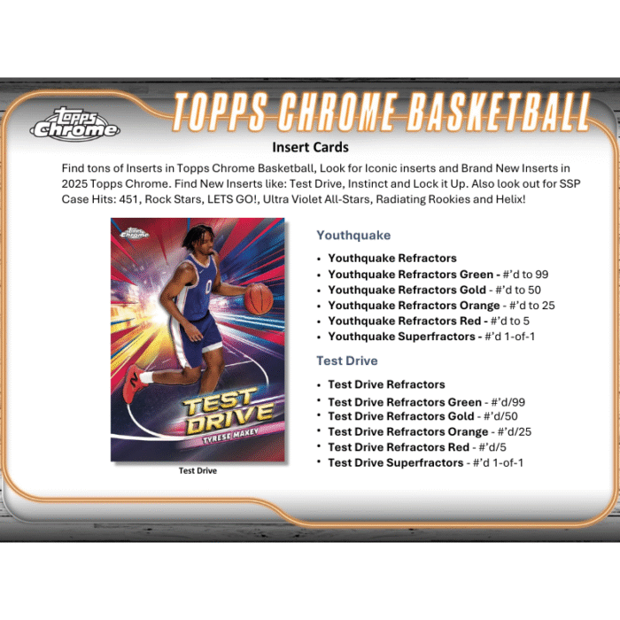 2024/25 Topps Chrome Basketball Hobby 12 Box Case