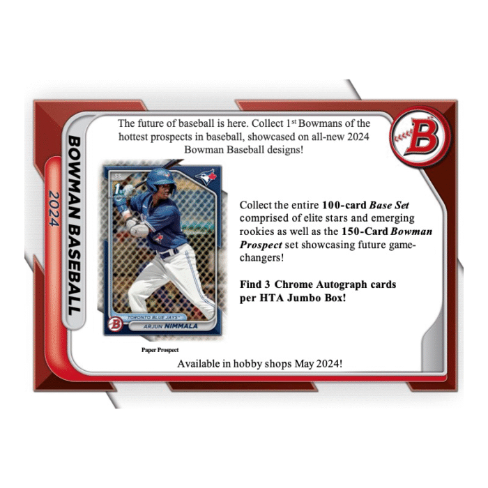 2024 Bowman Baseball Jumbo 8 Box Case