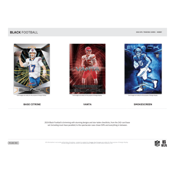 2024 Panini Black Football Hobby 12 Box Case