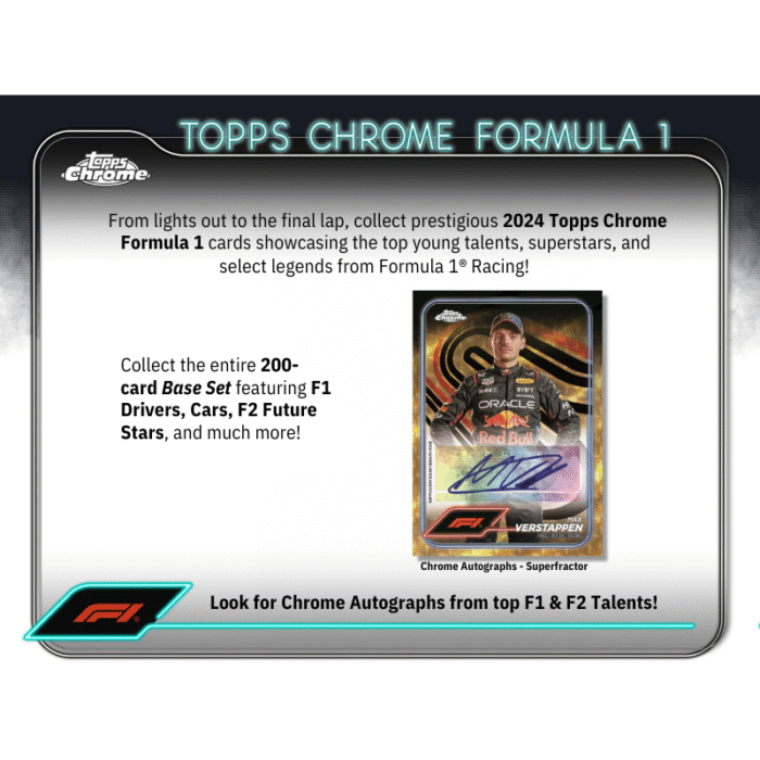 2024 Topps Chrome Formula 1 Hobby 12 Box Case