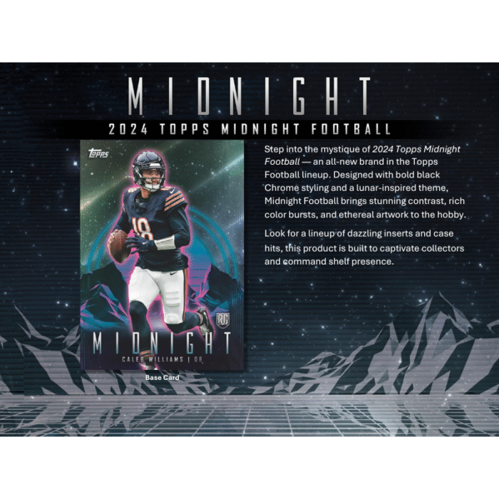 2024 Topps Midnight Football Hobby 8 Box Case