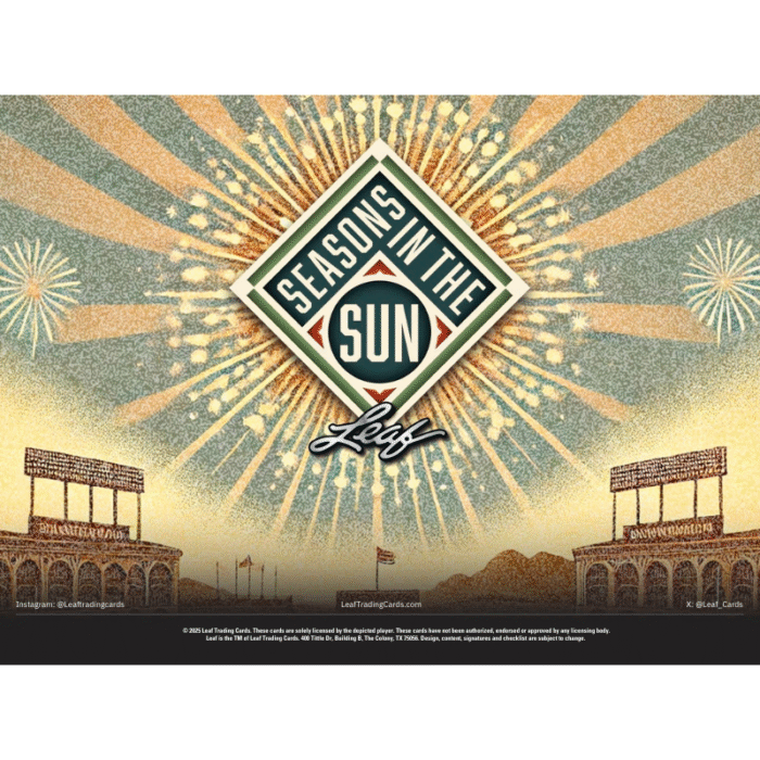 2025 Leaf Seasons in the Sun Baseball Hobby Box