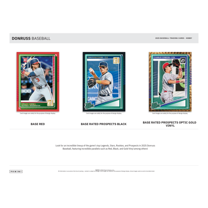 2025 Panini Donruss Baseball Hobby 16 Box Case