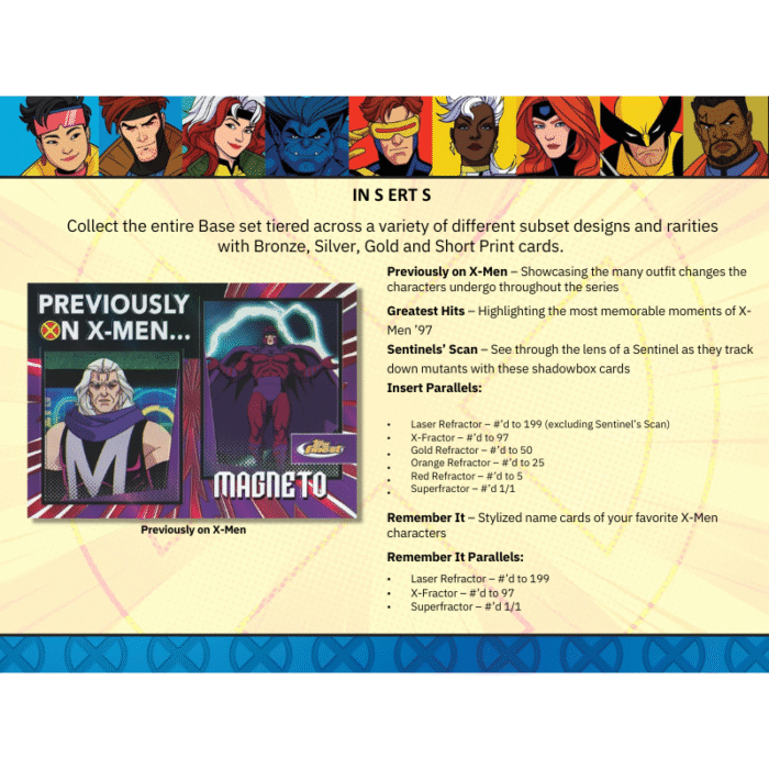 2025 Topps Finest X-Men 97 Hobby Box