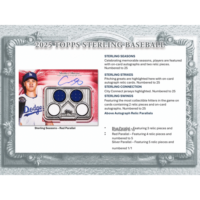 2025 Topps Sterling Baseball Hobby Box