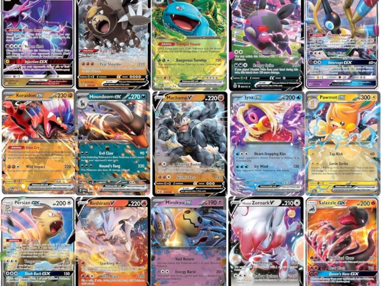 5 Pokemon Ultra Rare Card Lot – V, Gx, ex, Assorted Variety – No...