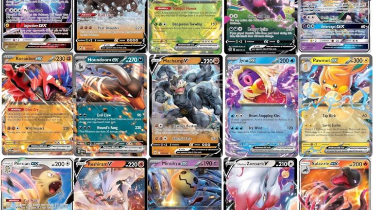 5 Pokemon Ultra Rare Card Lot – V, Gx, ex, Assorted Variety – No...
