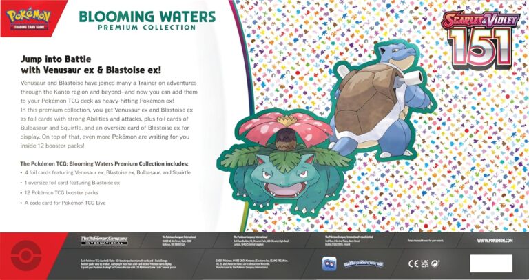 Pokemon TCG: Blooming Waters 151 Premium Collection - 12 Packs, Promos