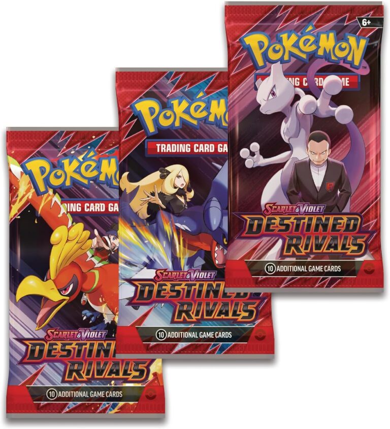Pokémon TCG: Scarlet & Violet—Destined Rivals 3-Pack Blister – Zebstrika (3 Booster Packs & 1 Foil Promo Card)