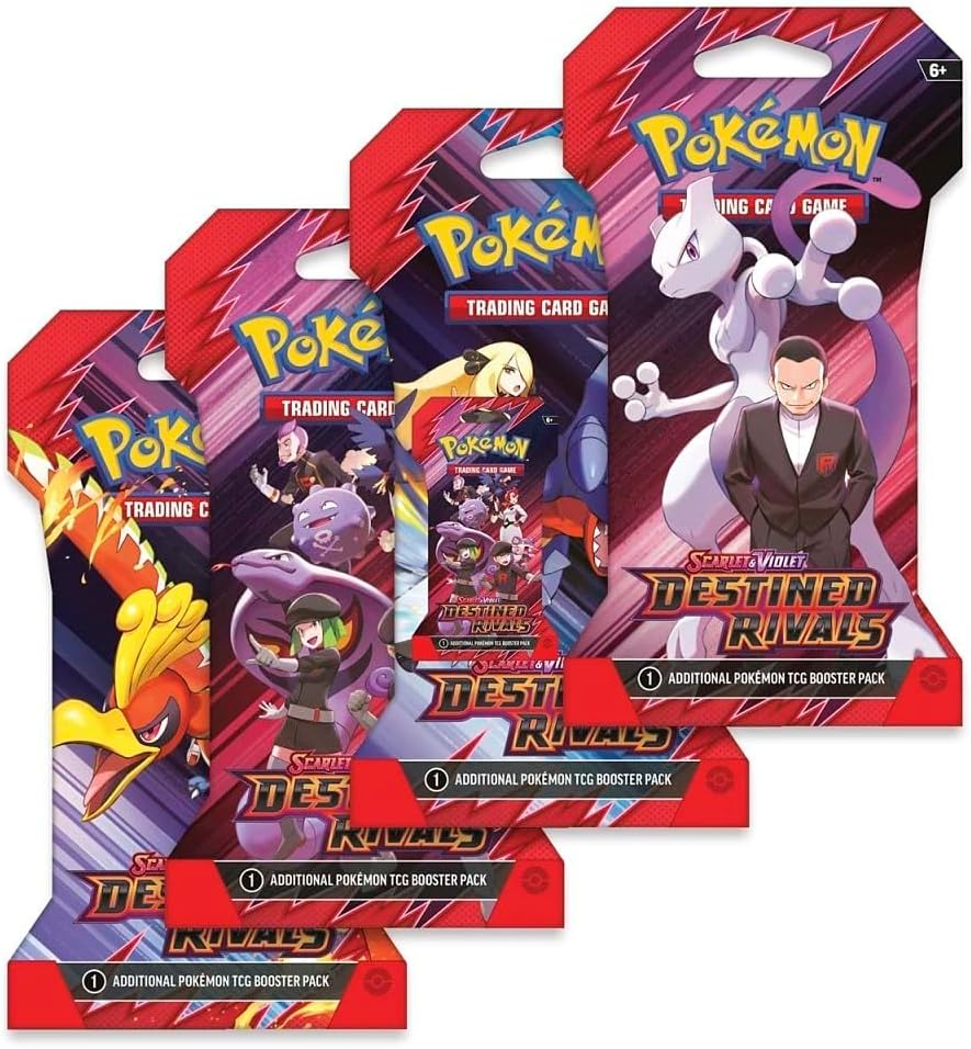 Pokemon TCG - Scarlet & Violet: Destined Rivals - 8 Booster Pack Lot - 80 Cards